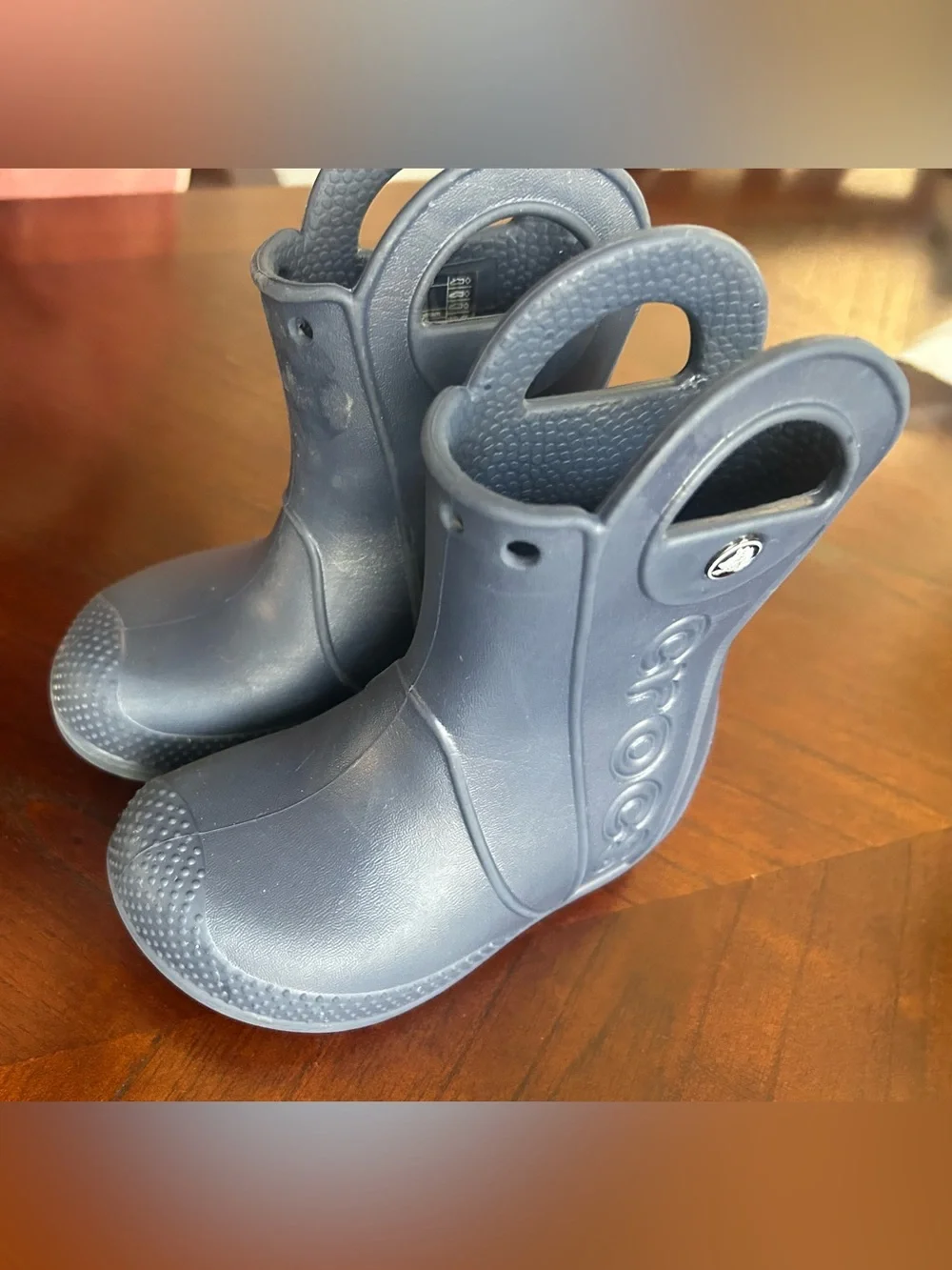 CROCS Kids Black Rain & Snow Pull-On Boots size C7